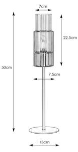 Markslöjd 108555 - Namizna svetilka TUBO 1xE14/40W/230V 50 cm črn/clear