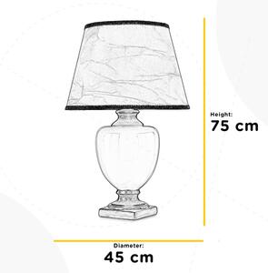 ONLI - Namizna svetilka MOZART 1xE27/22W/230V črna/zlata 75 cm