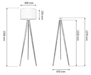 Talna svetilka ALBA 1xE27/60W/230V krem barva/bor