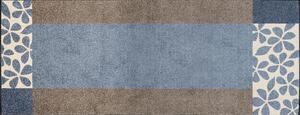 TEKAČ Florita blue 75/190 cm potiskano modra, rjava, bela