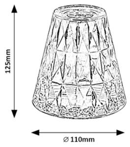 Rabalux 76004 - LED RGB Zatemnitvena polnilna namizna svetilka SIGGY LED/2W/5V 3000K