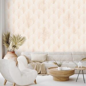 Tapeta bež geometrija art deco