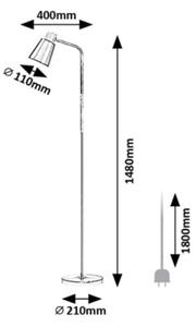 Rabalux 74003 - Talna svetilka AZIM 1xE27/40W/230V