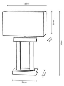 Spot-Light 7781974-LED Zatemnitvena namizna svetilka 1xE27/40W+2xLED/7,5W/230V hrast