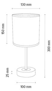 Spot-Light 7017400911549 - Namizna svetilka BENITA 1xE27/60W/230V hrast