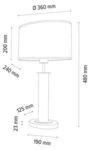 Spot-Light 7017400311537 - Namizna svetilka MERCEDES 1xE27/40W/230V hrast