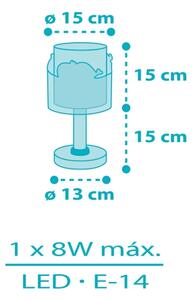 Dalber 61171T - Otroška mala svetilka WHALE DREAMS 1xE14/8W/230V modra