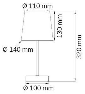 Wofi 832401060000 - Namizna svetilka CESENA 1xE14/42W/230V bela