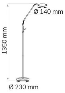 Wofi 3446.01.54.7000 - LED Zatemnitvena stoječa svetilka ORTA LED/12W/230V krom