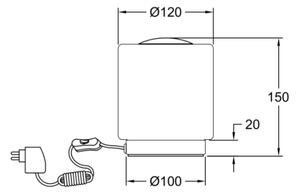 Fabas Luce 3257-30-178 - LED Zatemnitvena namizna svetilka SIMI LED/8W/230V krom