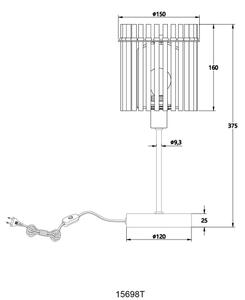 Globo 15698T - Namizna svetilka GORLEY 1xE14/40W/230V