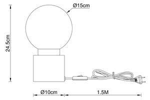 Globo 21003BB - Namizna svetilka MARKA 1xE14/25W/230V medenina