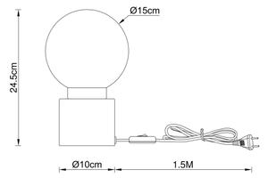 Globo 21003N - Namizna svetilka MARKA 1xE14/25W/230V krom