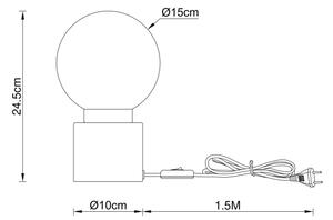 Globo 21003B - Namizna svetilka MARKA 1xE14/25W/230V črna