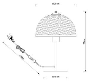 Globo 15767T - Namizna svetilka COLLY 1xE27/15W/230V bambus