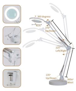 Brilagi - LED Zatemnitvena namizna svetilka s povečevalnim steklom LED/12W/5V 3000/4200/6000K bela