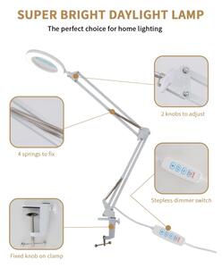 Brilagi - LED Zatemnitvena namizna svetilka s povečevalnim steklom LED/12W/5V 3000/4200/6000K bela