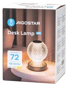 Aigostar-LED Zatemnitvena polnilna svetilka LED/1W/5V 2700/4000/6500K 1800mAh 13,5cm