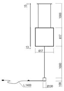 Redo 01-2134 - LED Talna svetilka SLICK LED/28W/230V črna