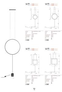 Redo 01-2197 - LED Talna svetilka SLICK LED/19W/230V črna