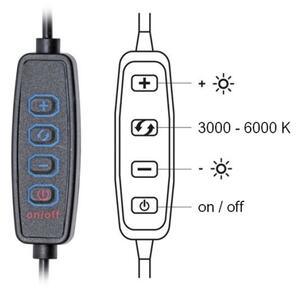 Ecolite LU13A-CR-LED Zatemnitvena namizna svetilka LIPA LED/10W/230V 3000-6000K črna