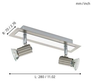 EGLO 90915 - Stenska stropna svetilka ROTTELO 2xGU10/LED/3W