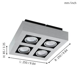 Eglo 91355 - LED stropna svetilka LOKE 1 4xGU10-LED/5W/230V