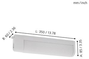 Eglo 94987 - Stenska svetilka BARI 1 2xE14/40W/230V