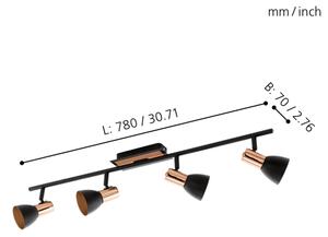 Eglo 94587 - LED reflektor BARNHAM 4xGU10/3,3W/230V