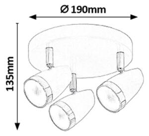 Rabalux 6514 - LED Reflektor KAREN 3xLED/4W/230V