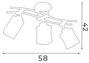 Stropna svetilka DERBY 3xE27/60W/230V