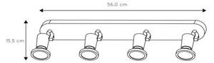 Lucide 11903/20/31 - LED reflektor JASTER-LED 4xGU10/5W/230V bel