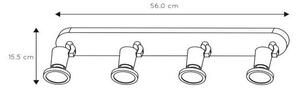 Lucide 11903/20/30 - LED reflektor JASTER-LED 4xGU10/5W/230V črn