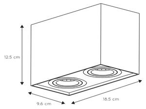 Lucide 22953/02/31 - Reflektor TUBE 2xGU10/50W/230V bela