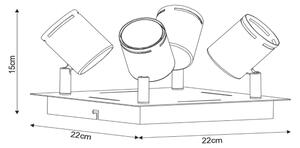 Lucide 26994/20/31 - LED Zatemnitveni reflektor RILOU 4xGU10/5W/230V