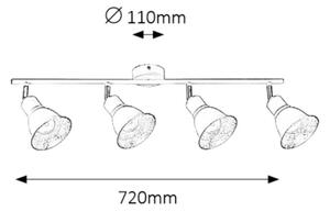 Rabalux 5909 - Reflektor ANNIE 4xE14/40W/230V bel