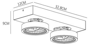 Lucide 09920/20/31 - LED Zatemnitveni reflektor NENAD AR111 2xG53/10W/230V