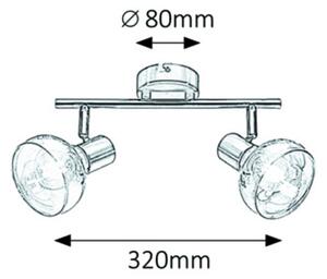 Rabalux 5556 - Reflektor HOLLY 2xE14/40W/230V sijajni krom