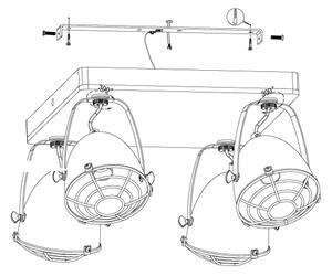 Eglo 49079 - Reflektor GATEBECK 4xE14/40W/230V