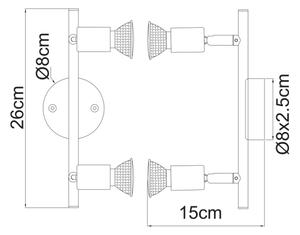 GLOBO 57381-2L - LED Reflektor OLANA 2xGU10/3W/230V