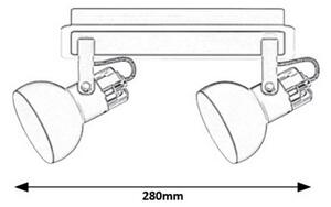 Rabalux 5610 - Stropni reflektor BALZAC 2xGU10/35W/230V