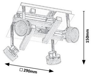 Rabalux 5638 - LED Stropni reflektor PADMA 4xLED/5W/230V + 4xLED/3W/230V