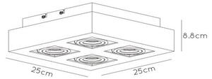 Lucide 09119/21/30 - LED Reflektor XIRAX 4xGU10/5W/230V črna