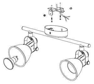 Eglo 98394 - LED Reflektor SERAS 2xGU10/3,3W/230V