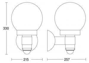 Steinel 059880 - LED Zunanja svetilka s senzorjem L 115 1xE27/60W/230V IP44