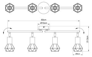 Globo 54802S-4 - Reflektor XARA 4xE14/40W/230V