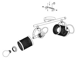 Eglo 43494 - Reflektor RUSCOMB 2xE27/10W/230V