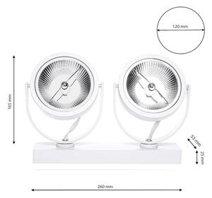 Reflektor LUGAR 2xAR111 - GU10/25W/230V