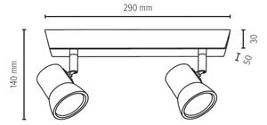 Spot-Light 2434274 - LED Reflektor VENLA 2xGU10/5W/230V