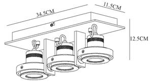 Lucide 17906/16/31 - LED Zatemnitvena usmeritvena svetilka LANDA 3xGU10/5W/230V bela